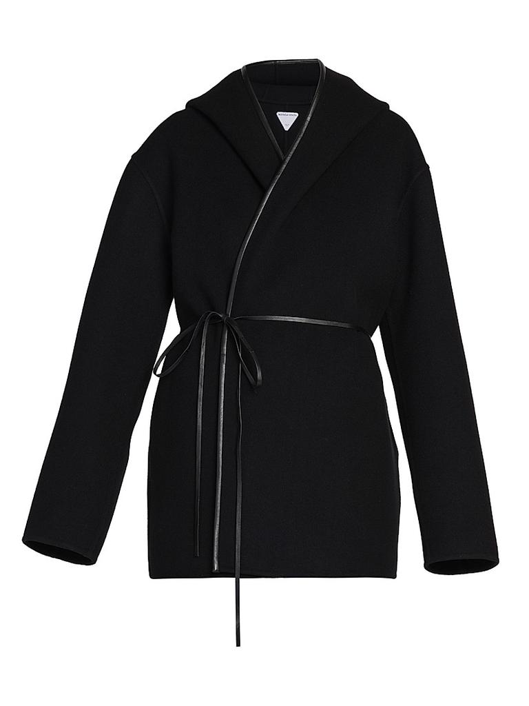 コート Bottega Veneta Black stretch acrylic blend coat Bottega Veneta BLACK STRETCH ACRYLIC BLEND COAT - Coats