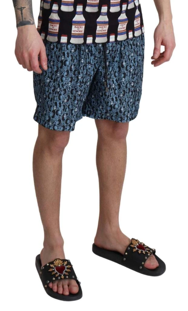 Dolce 
Gabbana Dolce 
Gabbana Blue Patterned Print Beachwear Shorts Swimwear 3