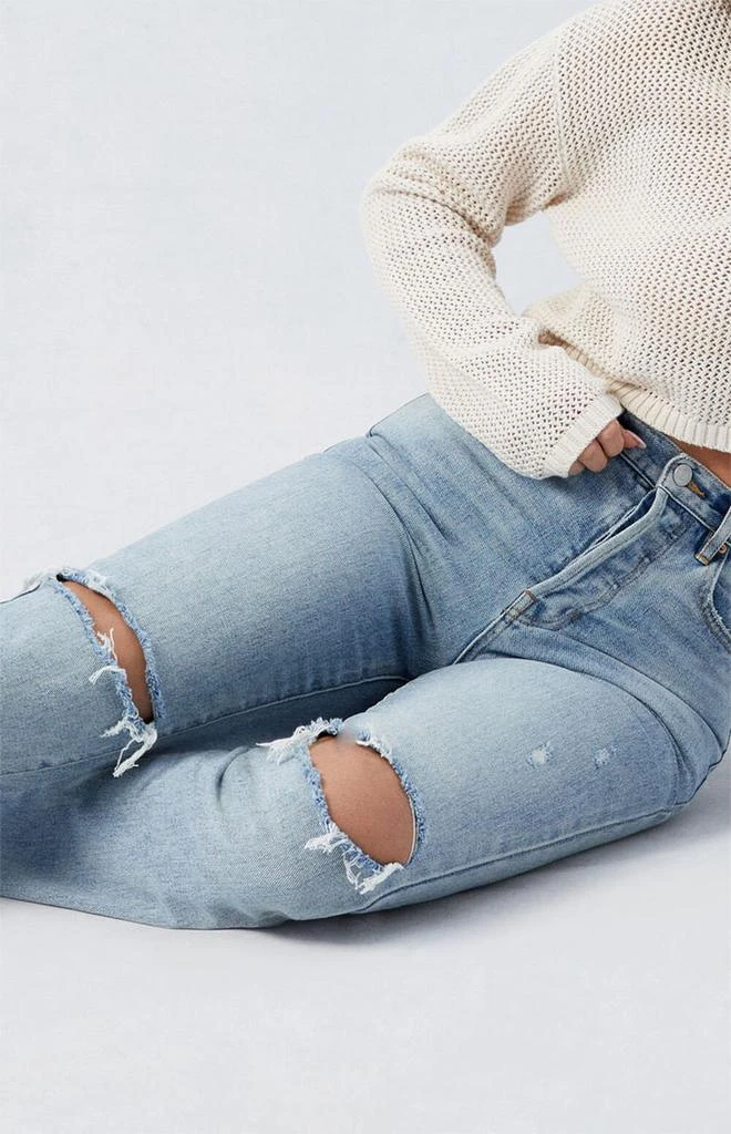 PacSun Medium Indigo Ripped Dad Jeans 5