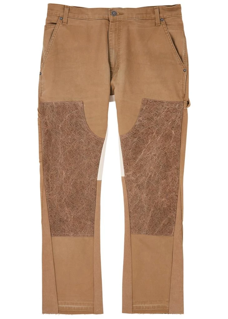 JEANIUS BAR ATELIER Panelled straight-leg canvas jeans 1
