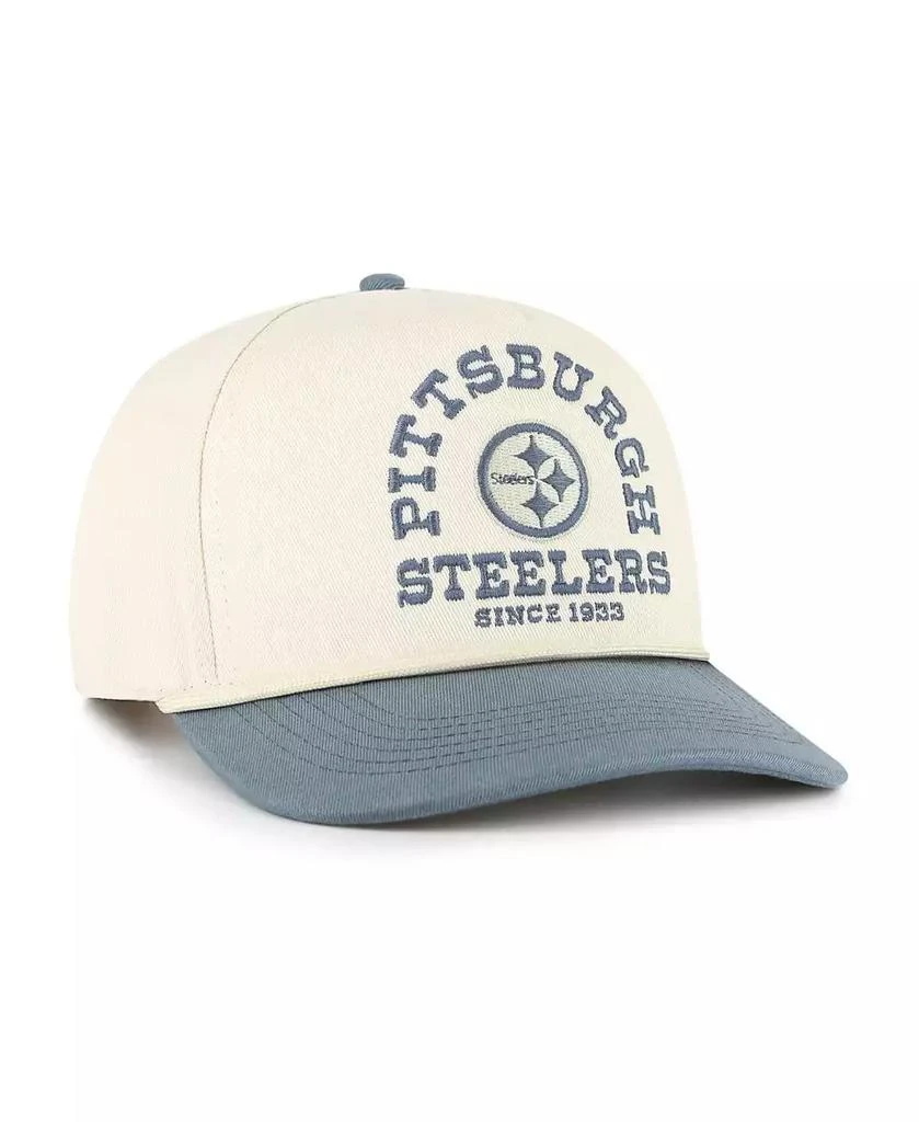 47 Brand Men's Cream Pittsburgh Steelers Ranchero Hitch Adjustable Hat 2