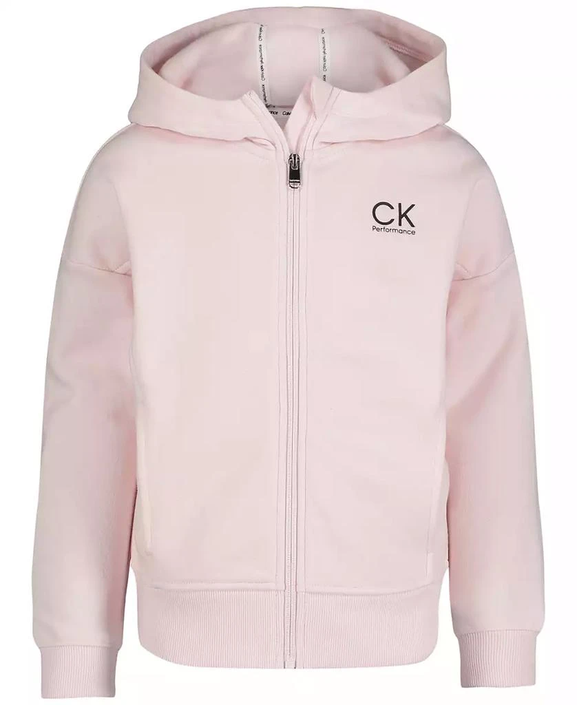 Calvin Klein Big Girls Performance Zip-Up Fleece Hoodie new arrivals