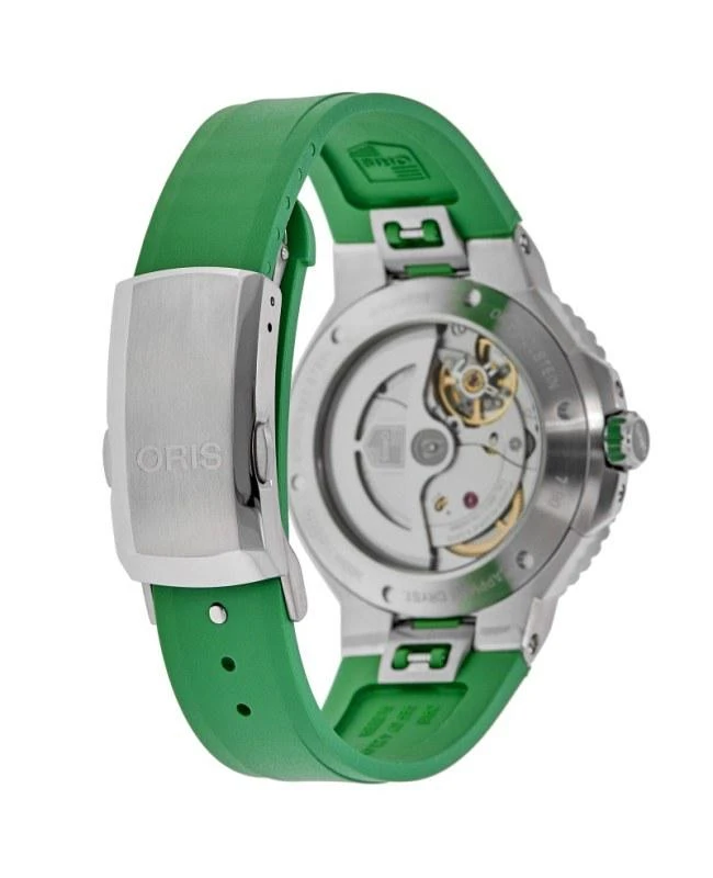 Oris Oris Aquis Date Calibre 400 Automatic Green Dial Rubber Strap Men's Watch 01 400 7790 4157-07 4 23 47EB 4