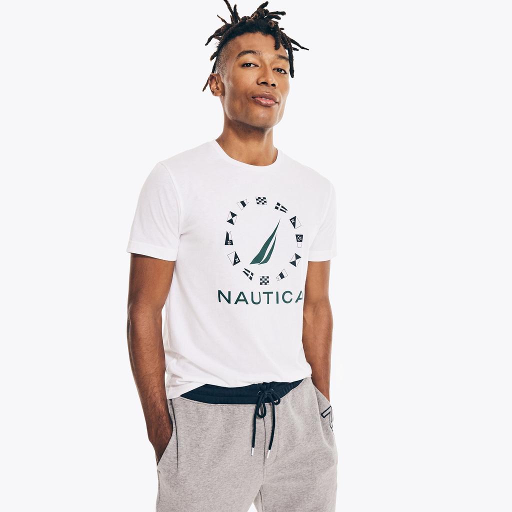 Nautica Nautica Mens Sustainably Crafted Flag Graphic T-Shirt