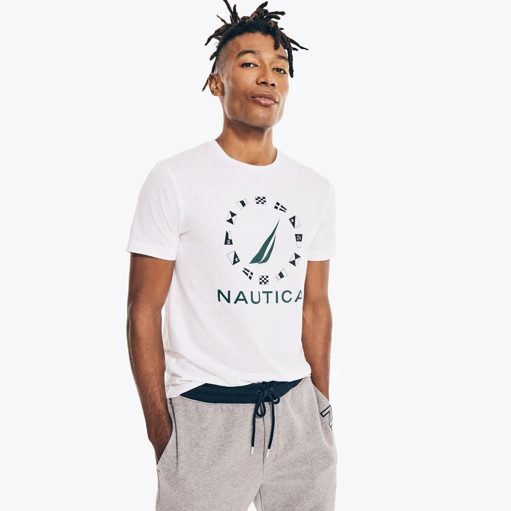 Nautica Nautica Mens Sustainably Crafted Flag Graphic T-Shirt 2