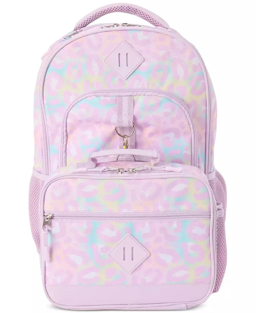 InMocean Big Girls Pastel Cheetah Backpack & Lunch Bag Set 1