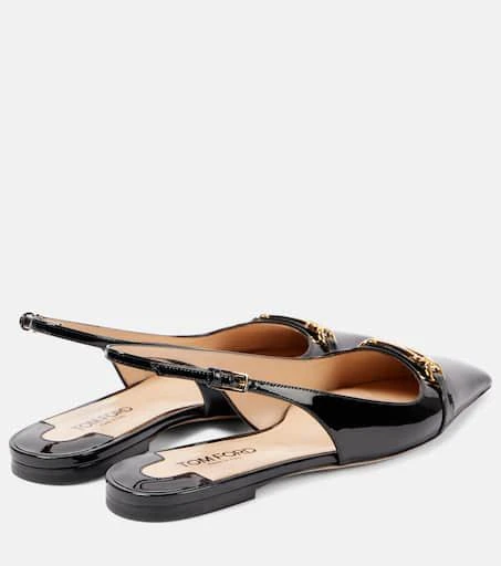 Tom Ford Whitney patent leather slingback flats 2