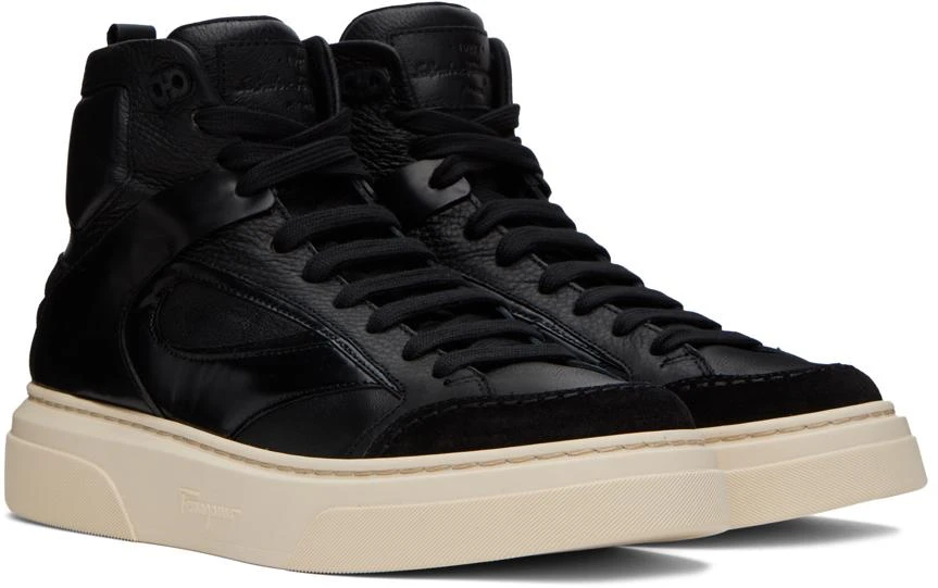 Salvatore Ferragamo Black Cassio Sneakers 4
