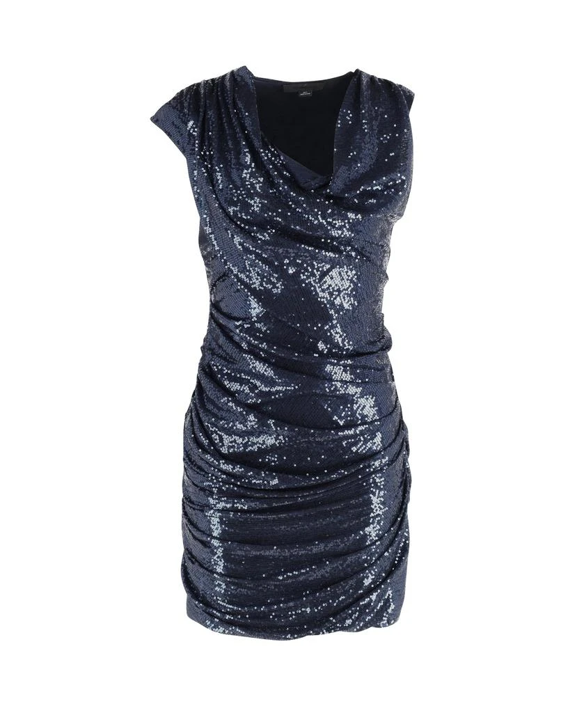 Alexander Wang Alexander Wang Draped Sequin Mini Cocktail Dress in Blue Nylon 2