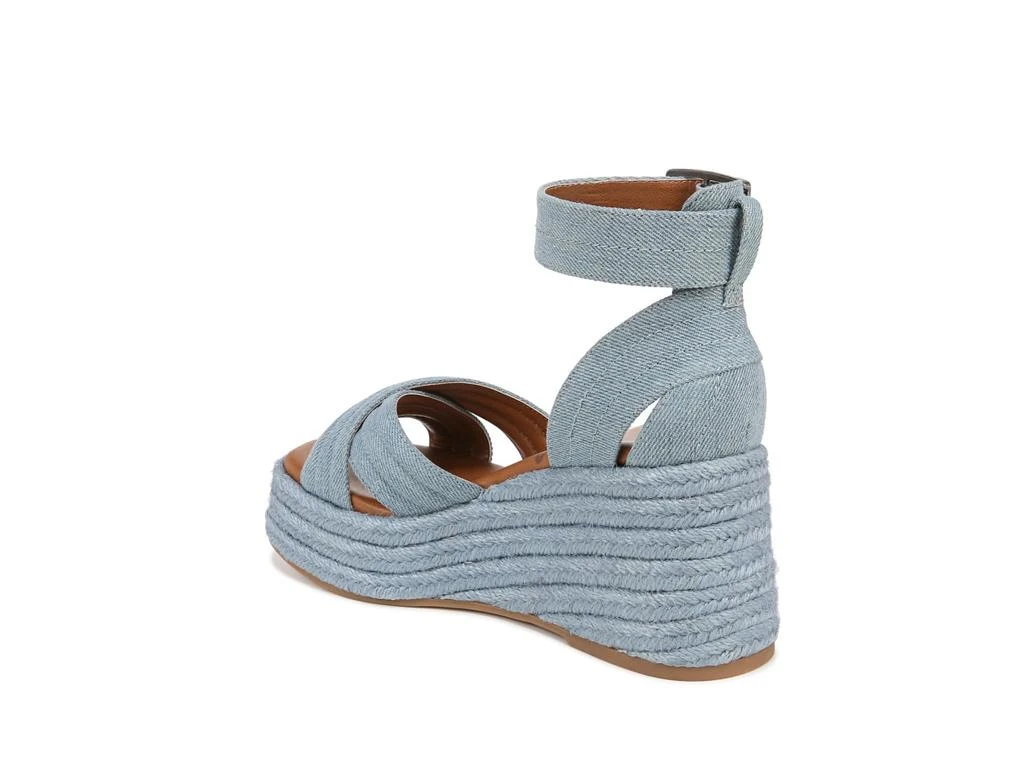 ZODIAC Naomi Denim Ankle Strap Wedge Sandal 5