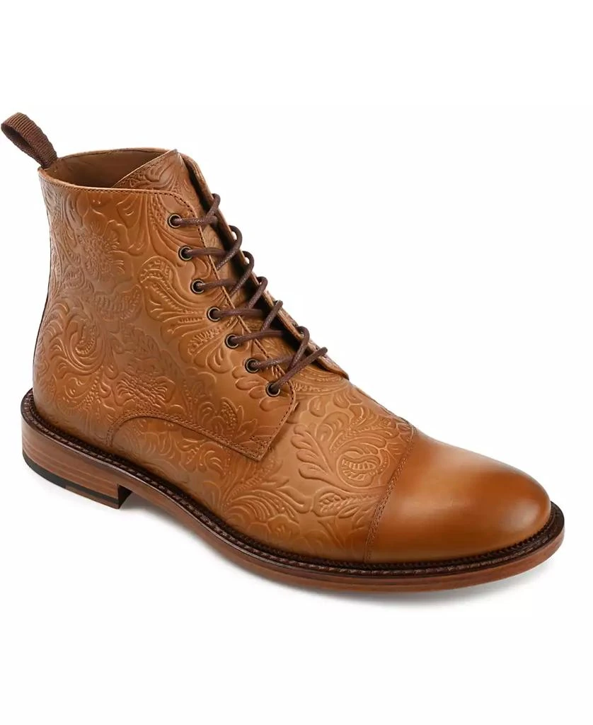 Taft Men's Paris Floral Embossed Leather Dress Boots 1