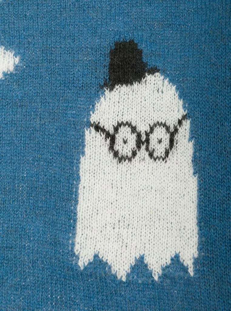 Emile Et Ida Light Blue Sweater With Pac-man Detail In Alpaca Blend Girl 3