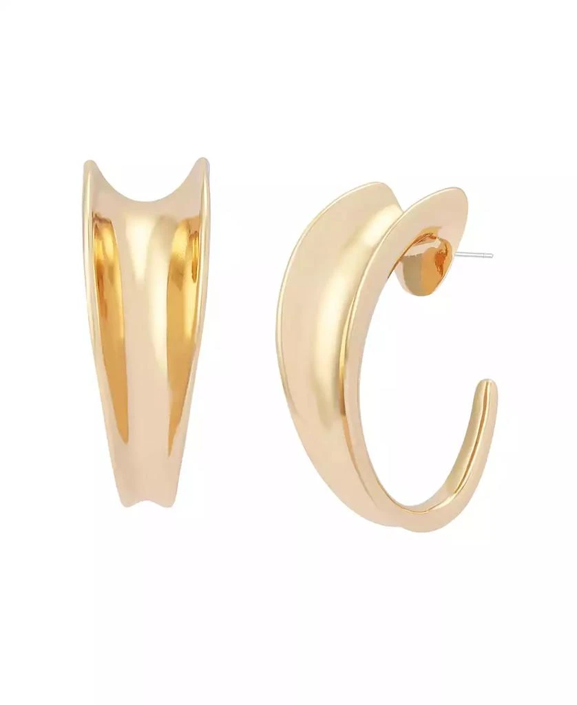 Robert Lee Morris Silver Sculpted Large Hoop Earrings