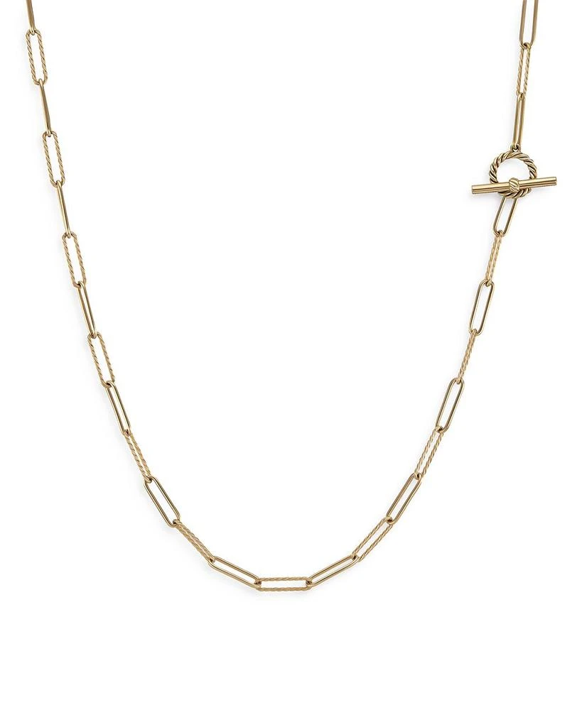 David Yurman DY Madison Elongated Chain Necklace in 18K Yellow Gold 1