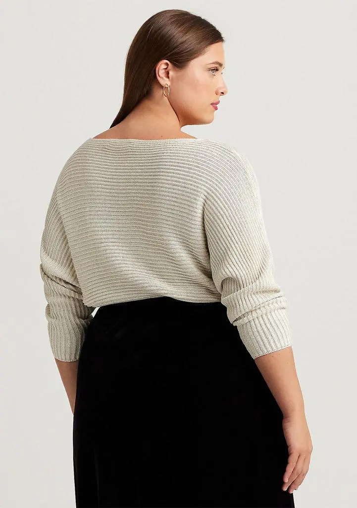 Ralph Lauren Plus Size Dolman Sleeve Boatneck Sweater 2