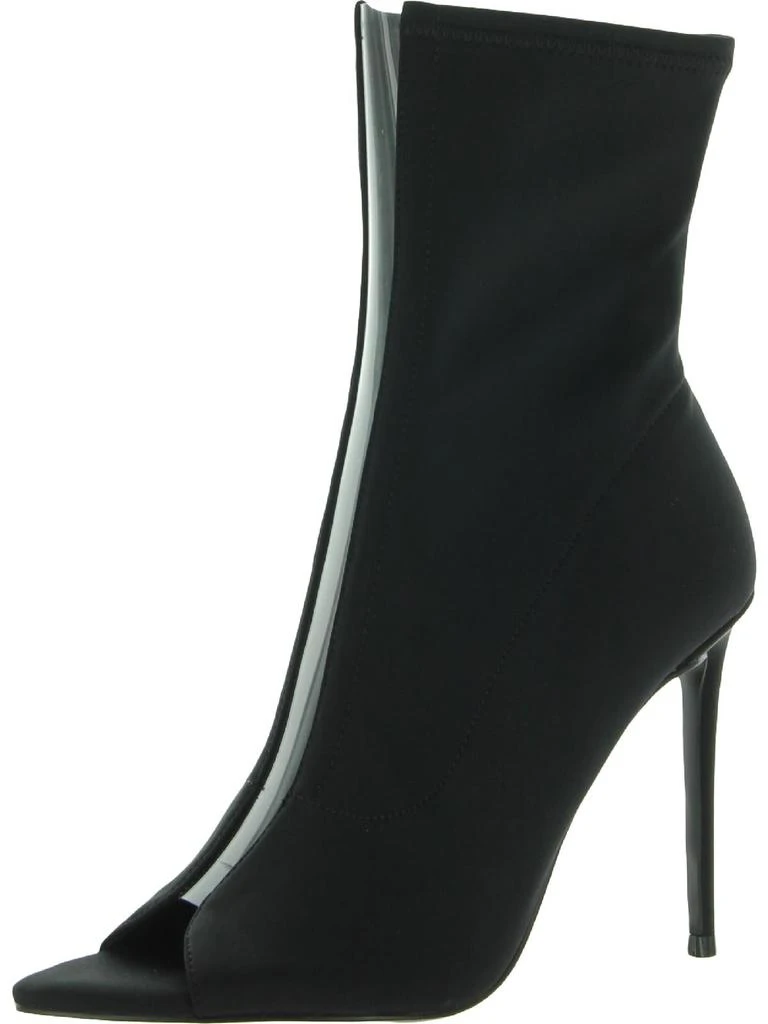 Steve Madden Finley Womens Satin Peep-Toe Ankle Boots 1