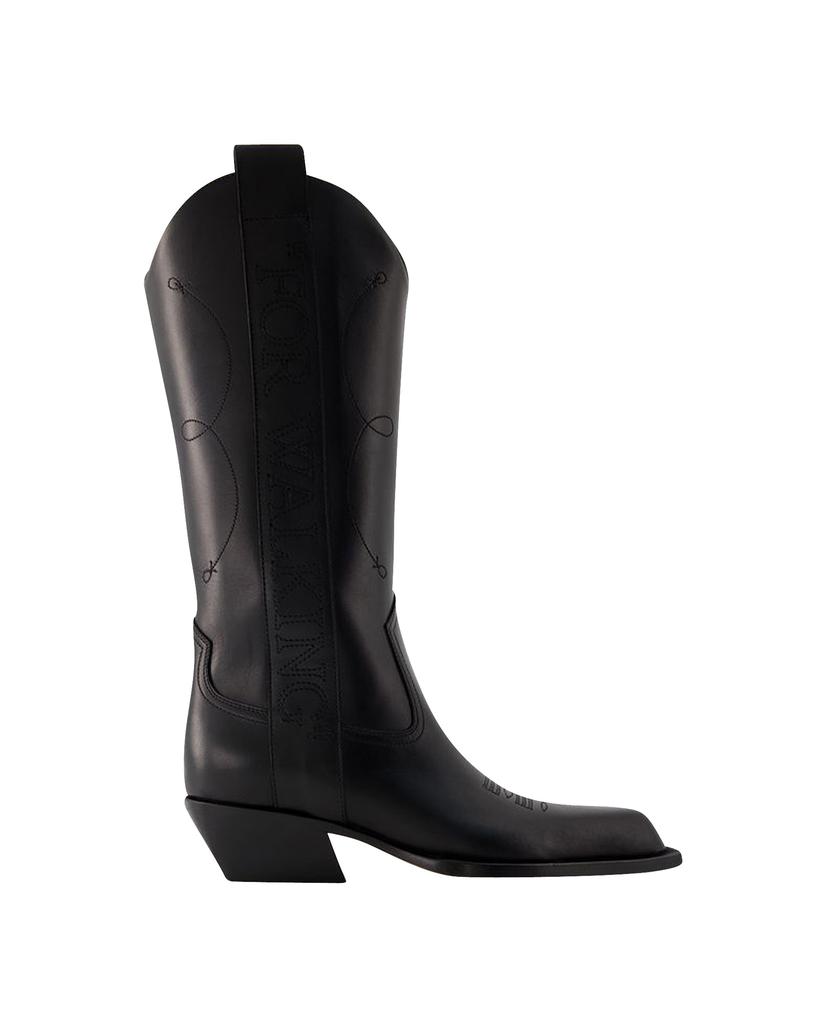 ショートブーツ・ブーティ OFF WHITE POP BULKY NAPPA ANKLE BOOT Off-White Black Pop Bulky Nappa Ankle Boot - Boots - Free