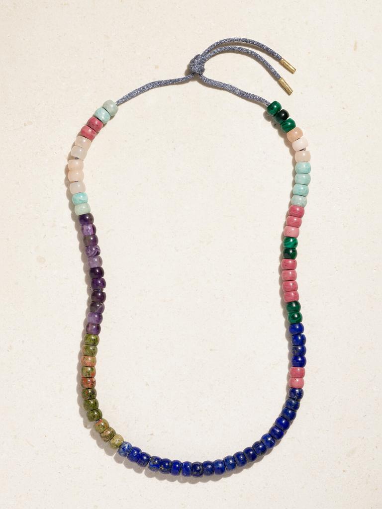 CAROLINA BUCCI Forte “beads Cartagena” 18k 黄金、卢勒克斯、多种宝石项链