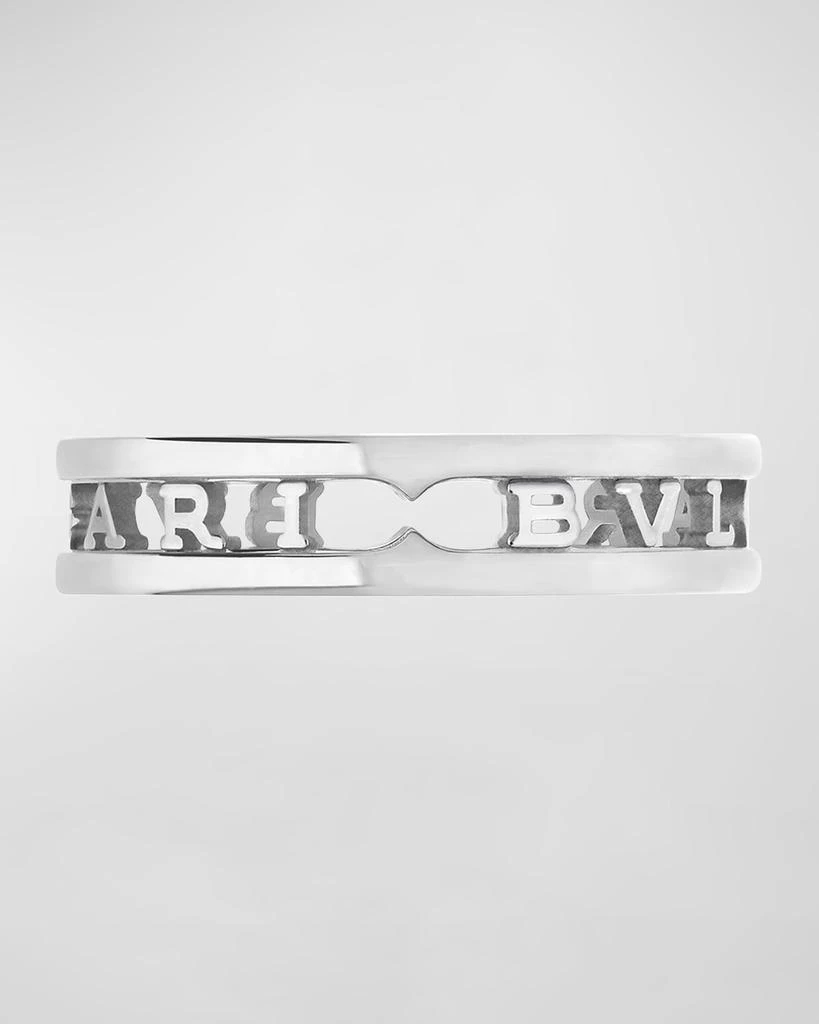 BVLGARI B.Zero1 White Gold 1-Band Logo Ring, EU 60 / US 9 3