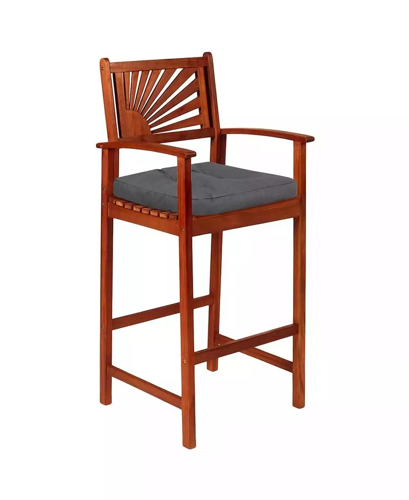 GOUUN 4 Pack 17.5 x 17 Inch U-Shaped Chair Pads with Polyester Cover-Grey 10