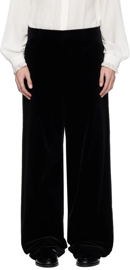 Valentino Black Velvet Trousers 1