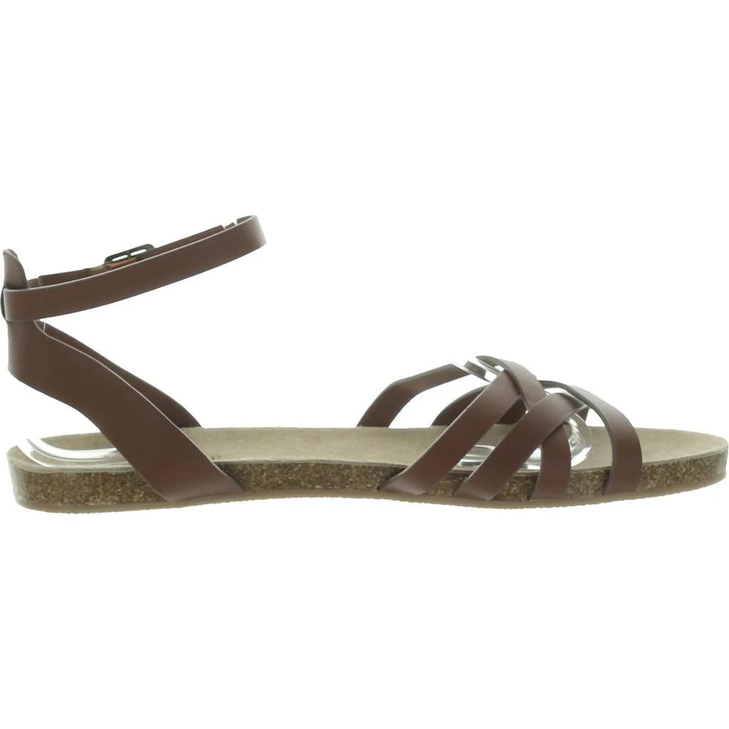 Fat Face Beth Womens Leather Footbed Slide Sandals 2