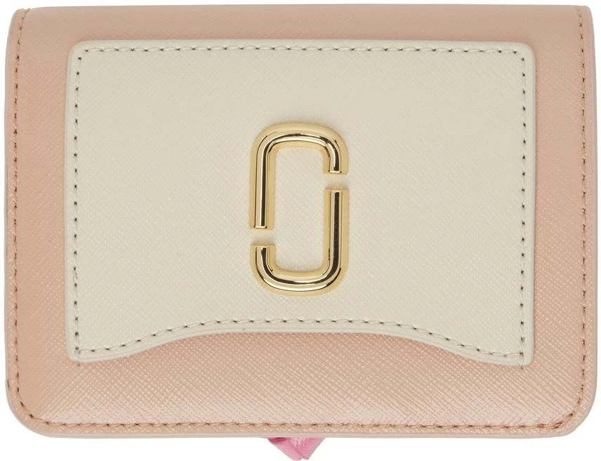 Marc Jacobs Pink & Off-White 'The Utility Snapshot Mini Compact' Wallet 1