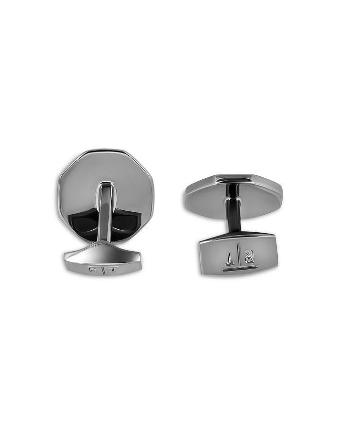 Tateossian Sunbursts Gunmetal Plated & Mother of Pearl Cufflinks