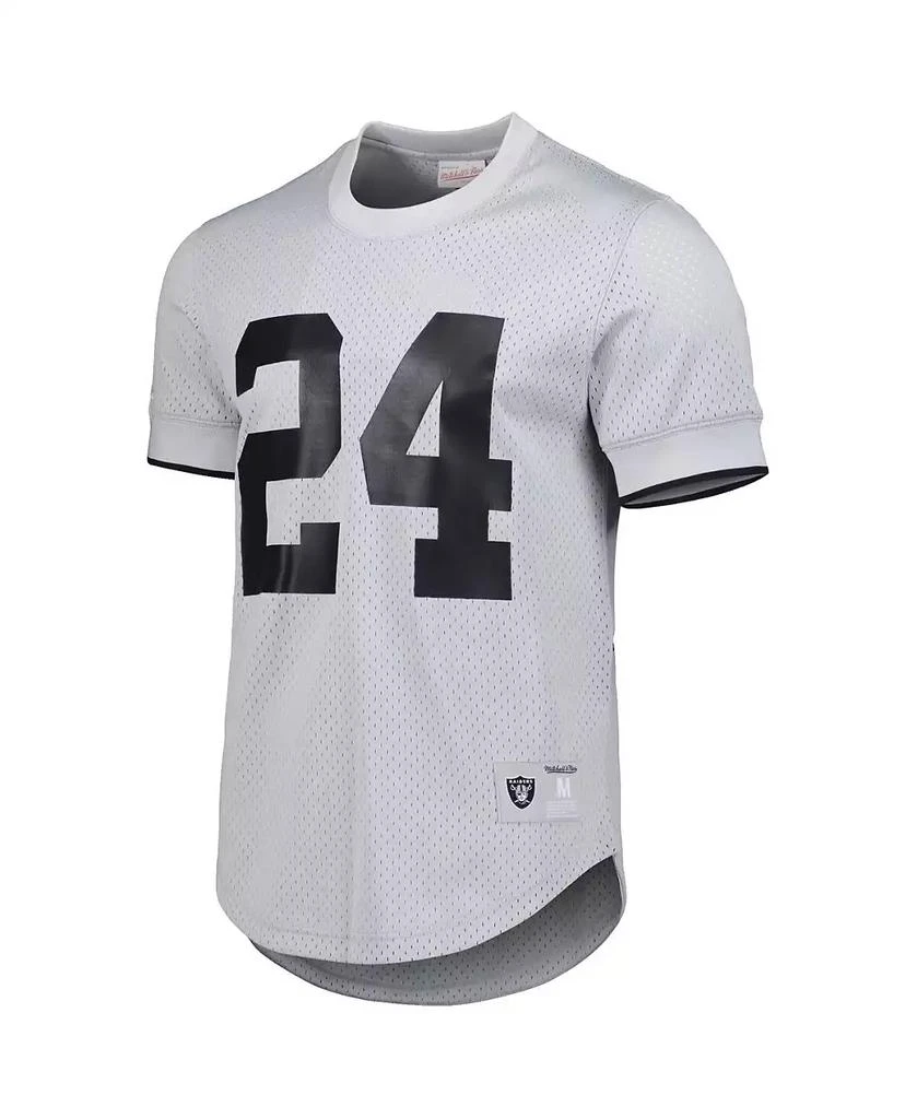 Mitchell & Ness Men's Charles Woodson Gray Oakland Raiders Retired Player Name and Number Mesh Top 3