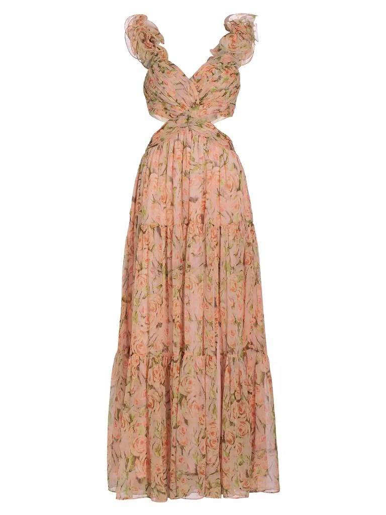 ASTR Fritillaria Floral Cut-Out Maxi Dress 1