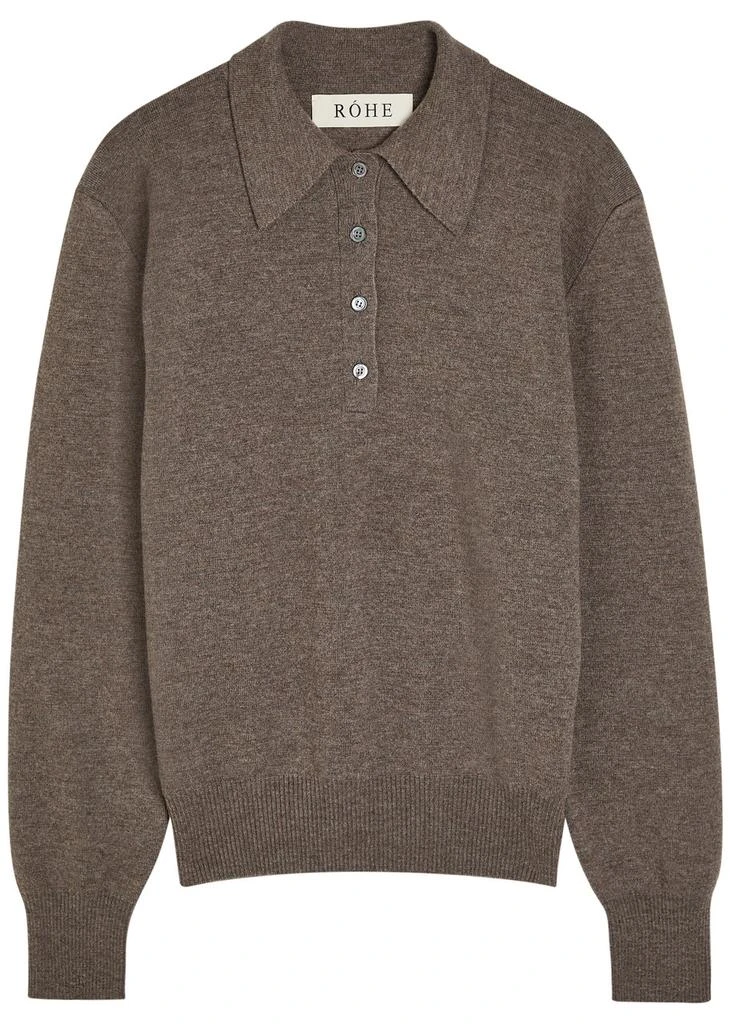 Rohe Compact wool and cashmere-blend polo top
