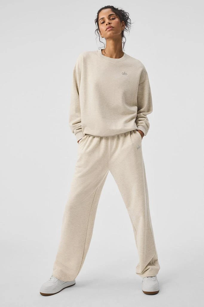 Alo Accolade Straight Leg Sweatpant - Oatmeal Heather 4