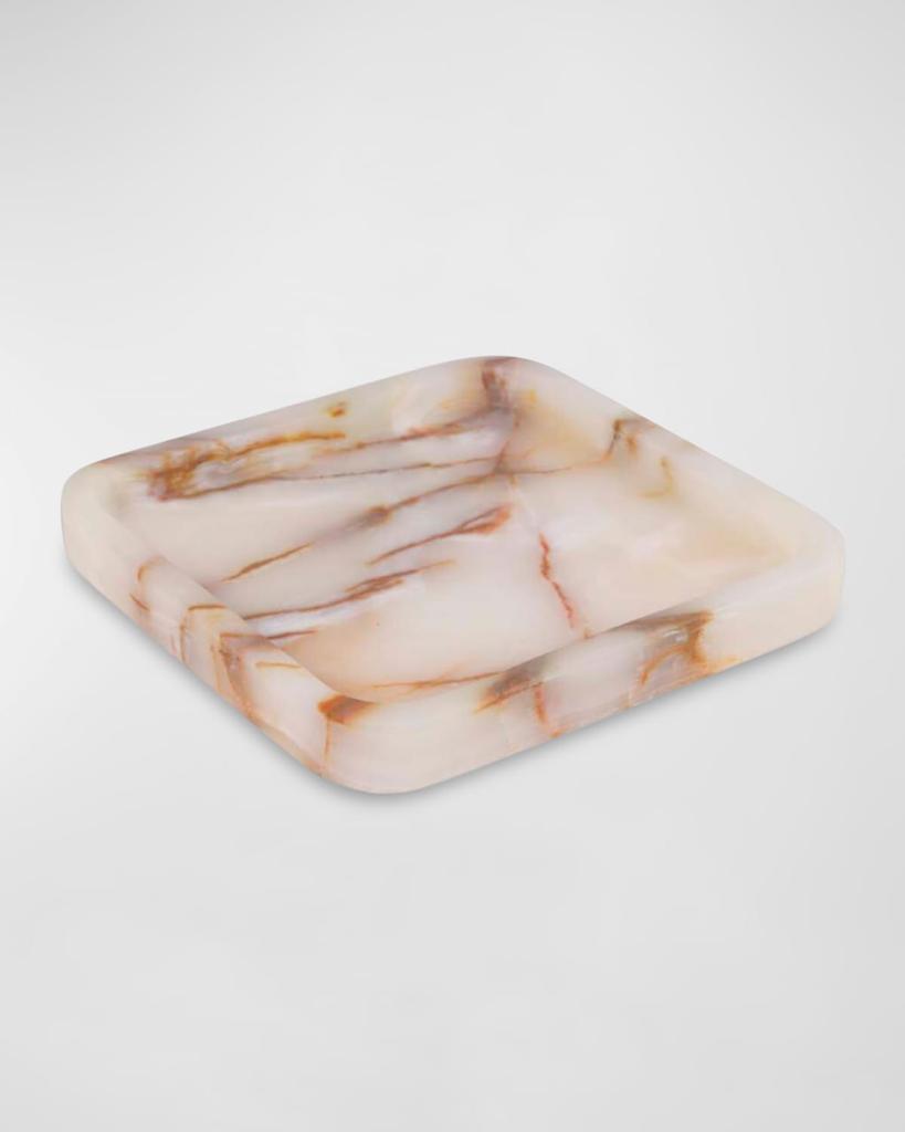 Bey-Berk Robbie Green Onyx Marble Catchall Tray