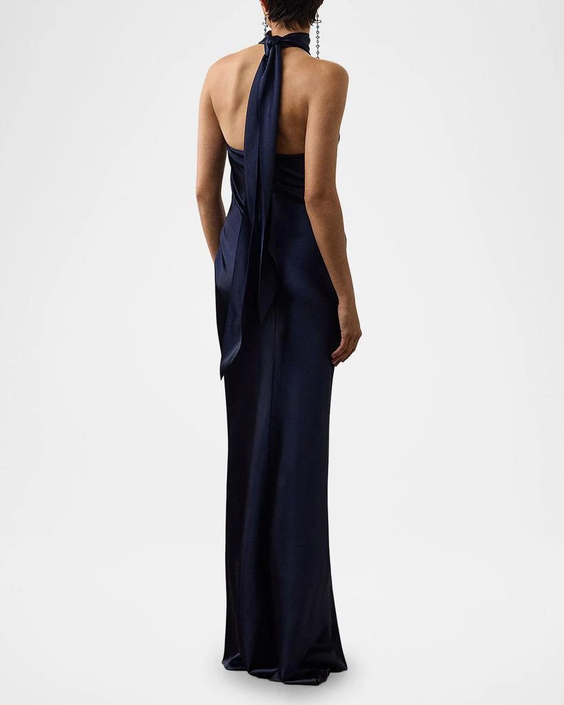Ralph Lauren Chilton Stretch Satin Evening Dress 3