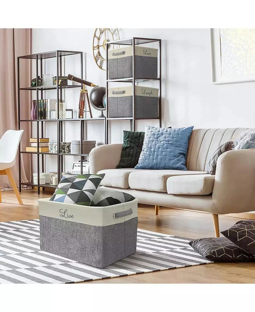 Sorbus Twill Storage Basket, Set of 3 2