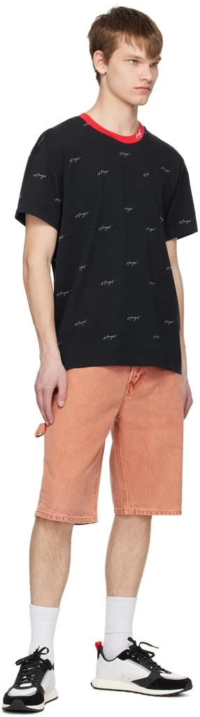 Hugo Boss Orange Faded Denim Shorts 4