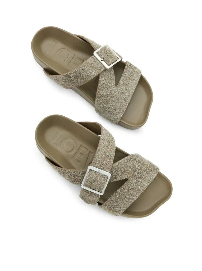 Loewe EASE BUCKLE CLOGS IN BRUSHED SUEDE 4