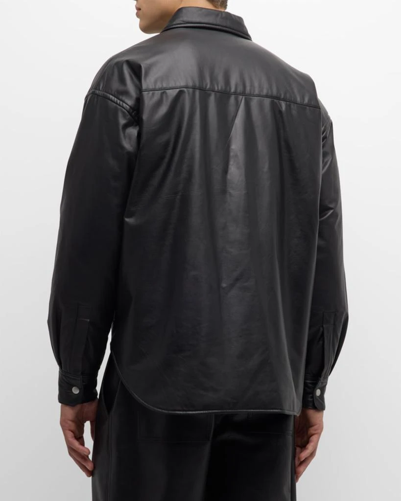 John Elliott Men's Leather Scout Overshirt 4
