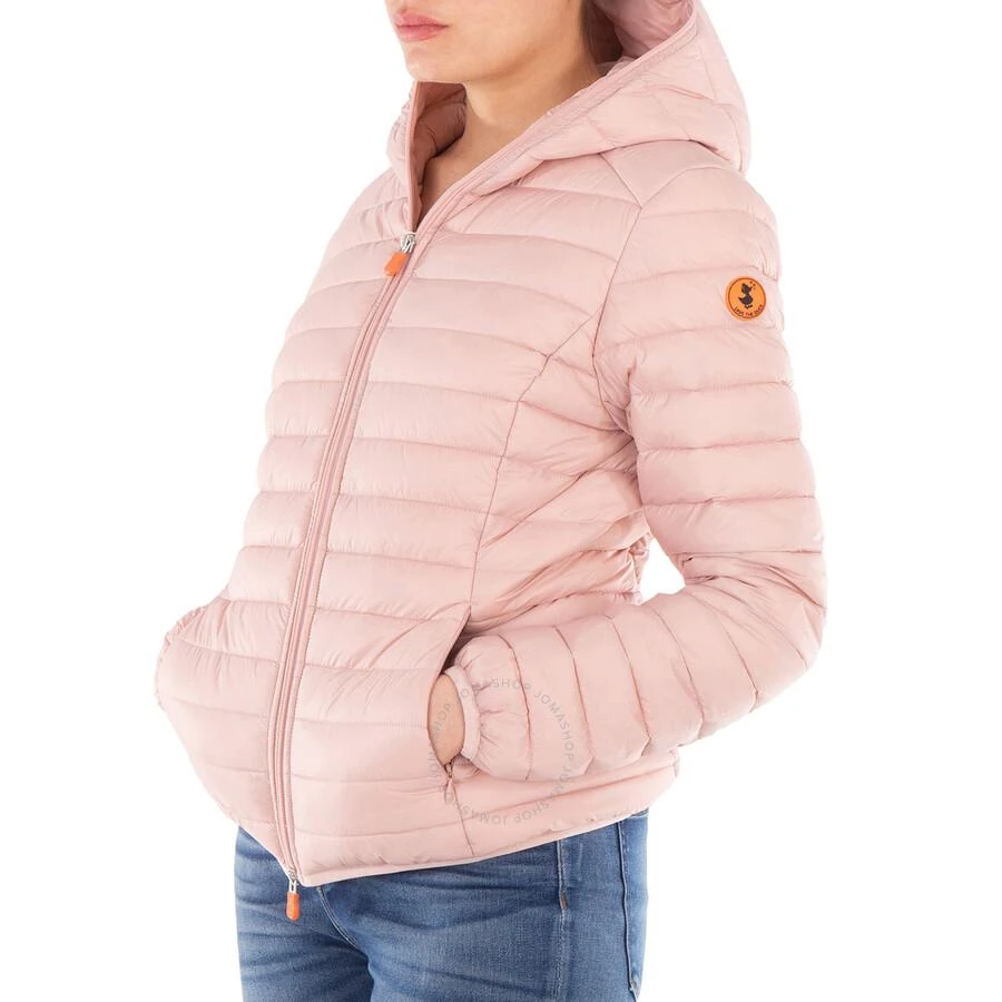 Save The Duck Save The Duck Ladies Pink Daisy Animal Free Hooded Puffer Jacket, Brand Size 1 (Small) 2