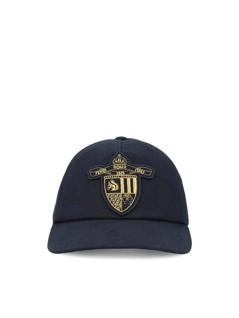 Fendi Fendi Crest Embroidered Baseball Cap 1