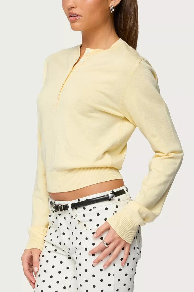 Edikted Edikted Yolana Henley Light Knit Sweater 3