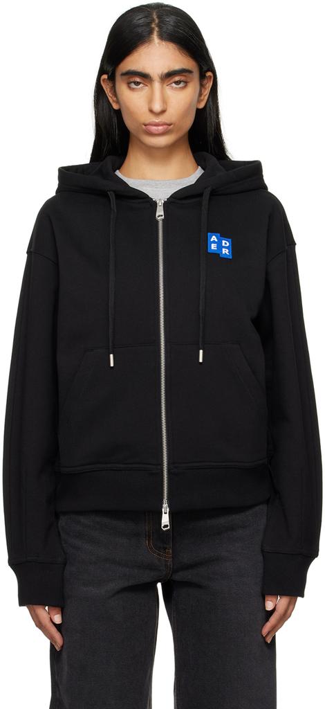 ADER error Black TRS Tag Zip-Up 02 Hoodie