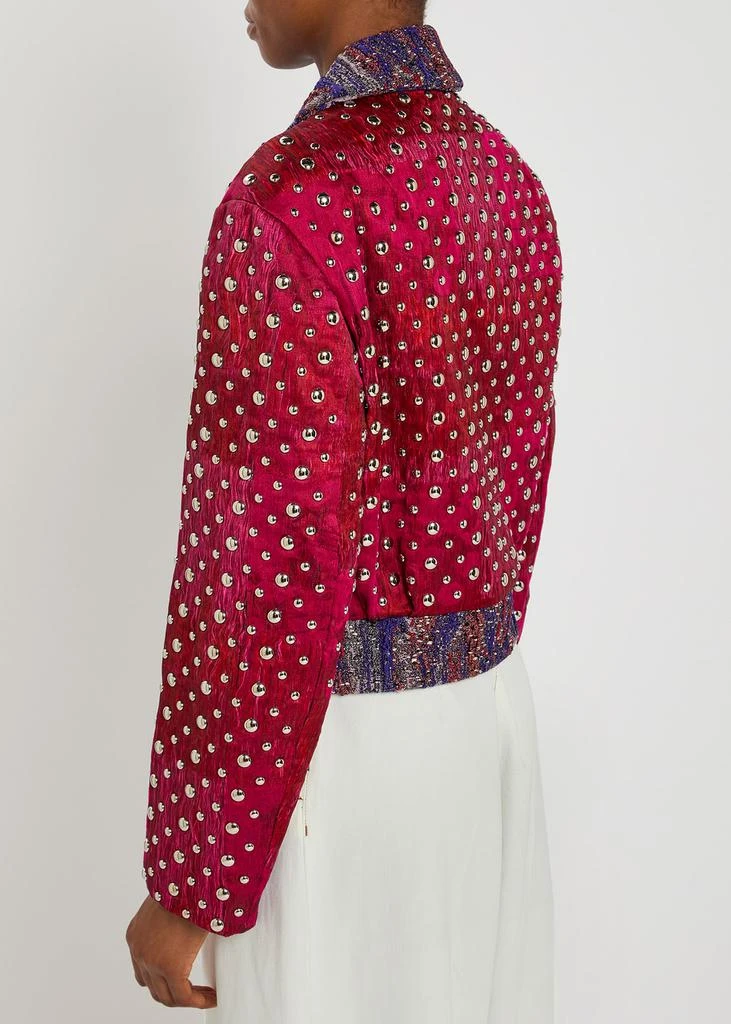 Dries Van Noten Vurano HF1544 stud-embellished woven jacket 3