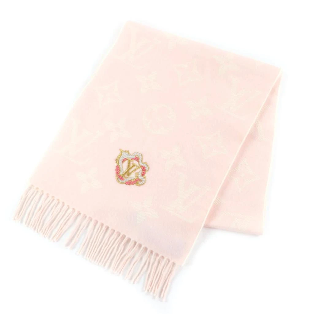 Louis Vuitton Off- pink Wool Polyester Rayon Shawl (Pre-Owned)