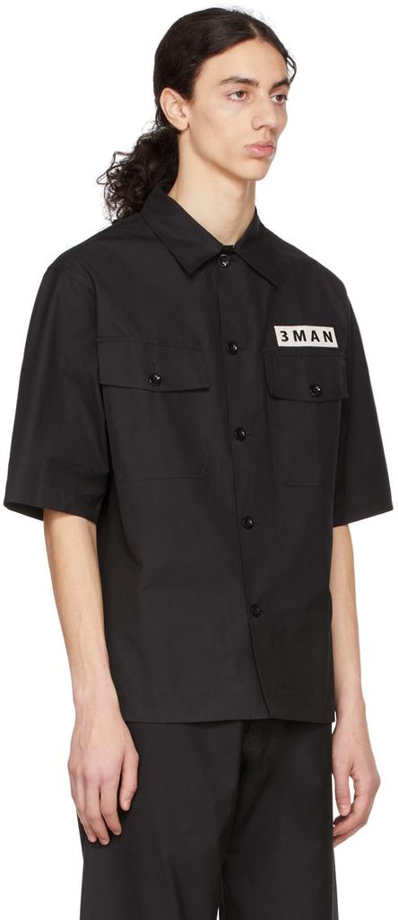 3MAN Black Cotton Shirt