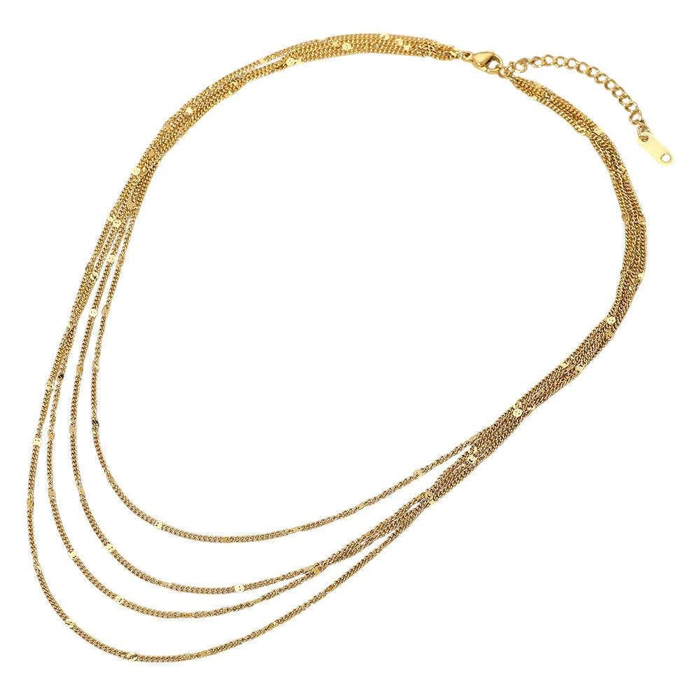 FASHNZFAB SECRET BOX_Stainless Steel Layered Chain Necklace 2