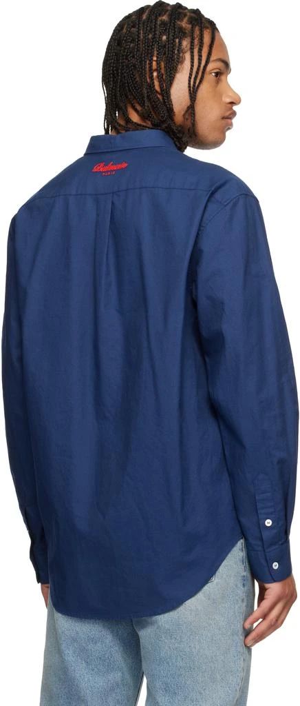 Balmain Navy College Emblem Shirt 3