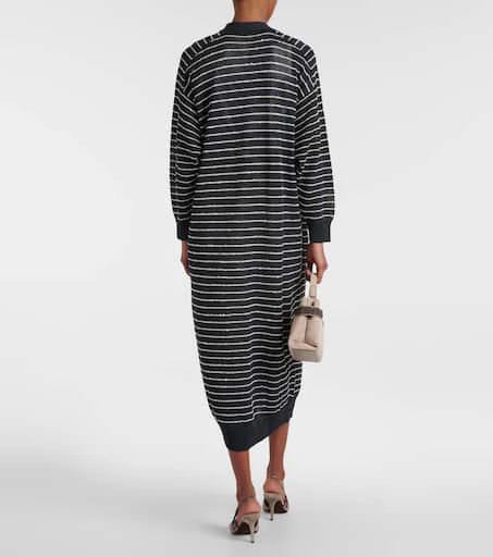 Brunello Cucinelli Dazzling striped cotton cardigan 3