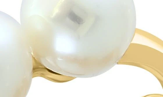 Effy 14K Yellow Gold 5mm Freshwater Pearl & Diamond Ring - 0.03ct. 4