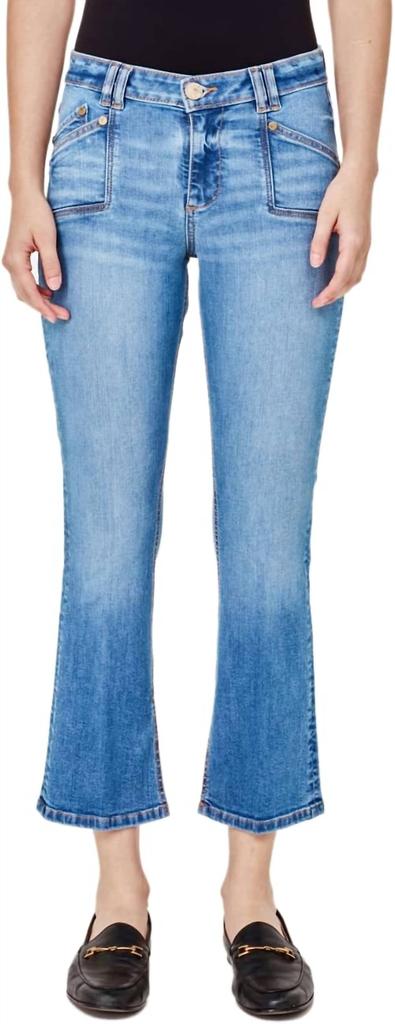 Lola Hats Lola Hats - Lola Mid Rise Bootcut Flare Split Denim